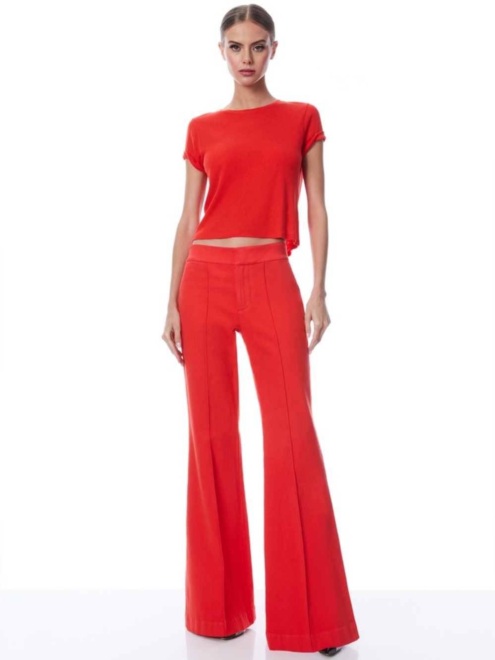 Alice + Olivia JANE TROUSER JEAN Size 26 Chili Pepper